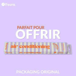 Fisura – Éventail Original “Air Conditioning” en Bois, Rayures Lilas, éventail à Main Moderne et coloré avec Cordon Inclus, idée