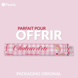 Fisura – Éventail Original avec Message “Chaleur d'été”. Accessoire en Bois Moderne et coloré. Ventilateur à Main à Carreaux Ros