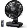 EasyAcc Ventilateur Rechargeable Portable USB, Jusqu'à 15h, 4000mAh Batterie Petit Silencieux Ventilateurs Bureau de Table Puiss