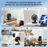 EasyAcc Ventilateur Rechargeable Portable USB, Jusqu'à 15h, 4000mAh Batterie Petit Silencieux Ventilateurs Bureau de Table Puiss