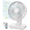 EasyAcc Ventilateur Portable USB, 4000mAh Batterie Petit Silencieux Ventilateurs Bureau de table Puissant, 4 Vitesses, Mini Base