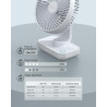 EasyAcc Ventilateur Portable USB, 4000mAh Batterie Petit Silencieux Ventilateurs Bureau de table Puissant, 4 Vitesses, Mini Base