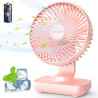 EasyAcc Ventilateur Portable USB, 4000mAh Batterie Petit Silencieux Ventilateurs Bureau de table Puissant, 4 Vitesses, Mini Base