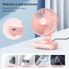 EasyAcc Ventilateur Portable USB, 4000mAh Batterie Petit Silencieux Ventilateurs Bureau de table Puissant, 4 Vitesses, Mini Base