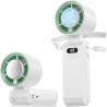 PTHTECHUS Ventilateur Portable,Ultra Rapide 10m/s,Rechargeable USB 5000mAh,1-199 Vitesses,Affichage LCD,Ventilateur de Poche ave