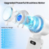 PTHTECHUS Ventilateur Portable,Ultra Rapide 10m/s,Rechargeable USB 5000mAh,1-199 Vitesses,Affichage LCD,Ventilateur de Poche ave