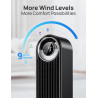 Dreo Ventilateur tour oscillant à 90° avec télécommande, pour chambre à coucher, 106,7 cm, 6 vitesses, 3 + 1 modes, grand écran 