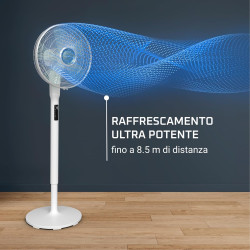 Rowenta Turbo Silence Extreme +, ventilateur à pied avec 16 vitesses et 3 modes automatiques, ventilateur silencieux avec techno