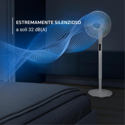 Rowenta Turbo Silence Extreme +, ventilateur à pied avec 16 vitesses et 3 modes automatiques, ventilateur silencieux avec techno
