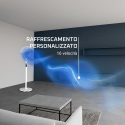 Rowenta Turbo Silence Extreme +, ventilateur à pied avec 16 vitesses et 3 modes automatiques, ventilateur silencieux avec techno