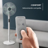 Rowenta Turbo Silence Extreme +, ventilateur à pied avec 16 vitesses et 3 modes automatiques, ventilateur silencieux avec techno