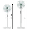 Rowenta Turbo Silence Extreme +, ventilateur à pied avec 16 vitesses et 3 modes automatiques, ventilateur silencieux avec techno