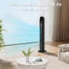 LEADZM Ventilateur Colonne 90W Tour Oscillant 87 cm avec Angle de 90 Degrés,3 Vitesses, commande soft touch,minuterie 9h,silenci
