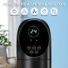 LEADZM Ventilateur Colonne 90W Tour Oscillant 87 cm avec Angle de 90 Degrés,3 Vitesses, commande soft touch,minuterie 9h,silenci