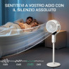 LEADZM Ventilateur sur Pied Silencieux Circulateur, Oscillation 90°+120°, 62–112 cm Hauteur Réglable,8 Vitesses, Minuterie 15 h