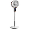 LEADZM Ventilateur sur Pied Silencieux Circulateur, Oscillation 90°+80°, 62–115 cm Hauteur Réglable,3 Vitesses, Minuterie 12 h