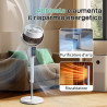 LEADZM Ventilateur sur Pied Silencieux Circulateur, Oscillation 90°+80°, 62–115 cm Hauteur Réglable,3 Vitesses, Minuterie 12 h