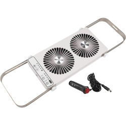 Ventilateur de fenêtre de toit pour camping-car, double fenêtre, 4 réglages de vitesse, panneaux extensibles de 37 à 59 cm, pour