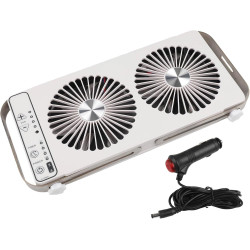 Ventilateur de fenêtre de toit pour camping-car, double fenêtre, 4 réglages de vitesse, panneaux extensibles de 37 à 59 cm, pour
