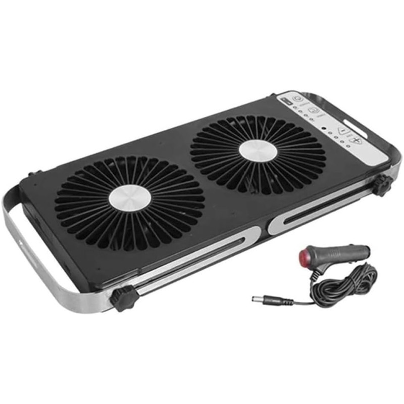Ventilateur de fenêtre de toit pour camping-car, double fenêtre, 4 réglages de vitesse, panneaux extensibles de 37 à 59 cm, pour