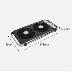 Ventilateur de fenêtre de toit pour camping-car, double fenêtre, 4 réglages de vitesse, panneaux extensibles de 37 à 59 cm, pour