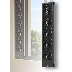 Ventilateur de fenêtre Comfort Zone for chambre à coucher, extracteur de fenêtre, rétractable de 35 à 135 cm en option, vitesse 