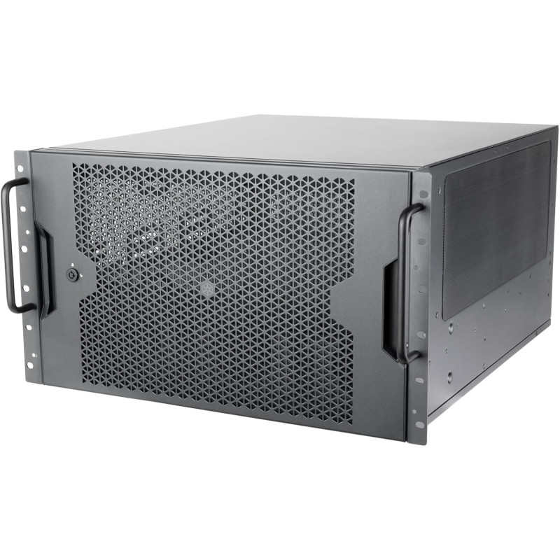 Argentstone technology rm600, 6u rackmount chassis featuring dual psu compatibility and triple 360mm radiator support, sst-rm600