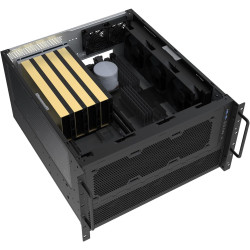 Argentstone technology rm600, 6u rackmount chassis featuring dual psu compatibility and triple 360mm radiator support, sst-rm600