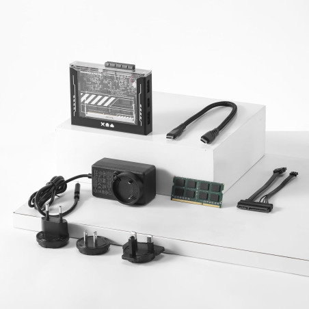 ZimaBlade 7700 Pack de Stockage Serveur monocarte X86(avec RAM et Adaptateur Type-C), Personnel piratable avec PCIe x4, Multiméd