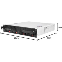 Argentstone sst-rm21-304 - châssis de serveur monté en rack 2u, prenant en charge 4x hdd / ssd sas / s3.5 "