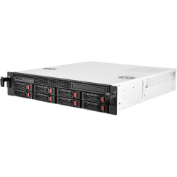 Argentstone sst-rm21-308 - châssis de serveur monté en rack 2u, prenant en charge 8x sas / sata et un mini-sas sff-8087 de 6 gb 