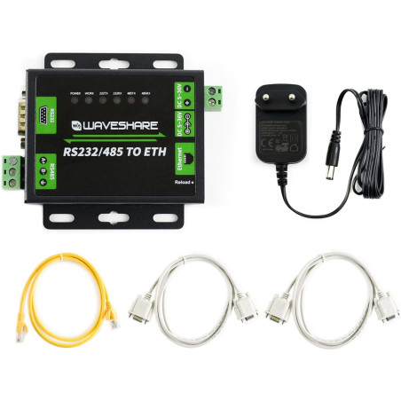 Waveshare Industrial RS232/RS485 to Ethernet Converter Dual Serial Ports TCP Server TCP Client UDP Server UDP Client HTTPD Clien