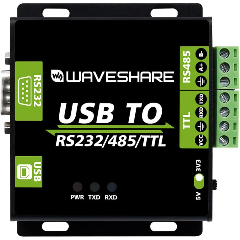 Waveshare USB to RS232/485/TTL Interface Converter Power and ADI magnetical Industrial Isolation