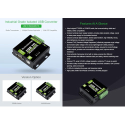 Waveshare USB to RS232/485/TTL Interface Converter Power and ADI magnetical Industrial Isolation