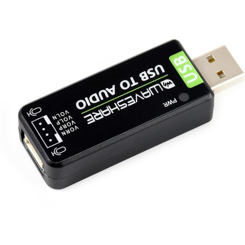 Waveshare USB Sound Card USB Audio Module External Audio Converter Onboard Microphone and Speaker Header for Raspberry Pi/Jetson
