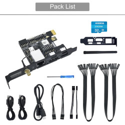 youyeetoo Sipeed NanoKVM Mini serveur de maintenance à distance 1TOPS NPU 1 GHz C906 RISC-V Linux (version PCIE) (avec WiFi + Po
