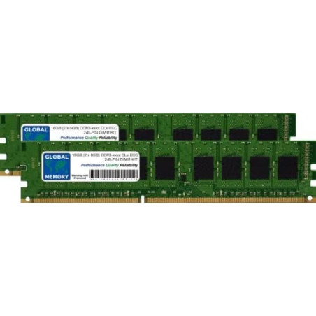16Go (2 x 8Go) DDR3 800/1066/1333/1600/1866MHz 240-PIN ECC DIMM (UDIMM) MÉMOIRE RAM KIT pour SERVEURS/WORKSTATIONS/Cartes Meres