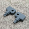 Lot de 2 clés de rechange, grises, compatibles avec Synology NAS Drive Bay Key Lock pour type D5 D6 D8 D9 R6 X9 R8 DS181 (gris)