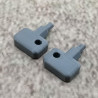 Lot de 2 clés de rechange, grises, compatibles avec Synology NAS Drive Bay Key Lock pour type D5 D6 D8 D9 R6 X9 R8 DS181 (gris)