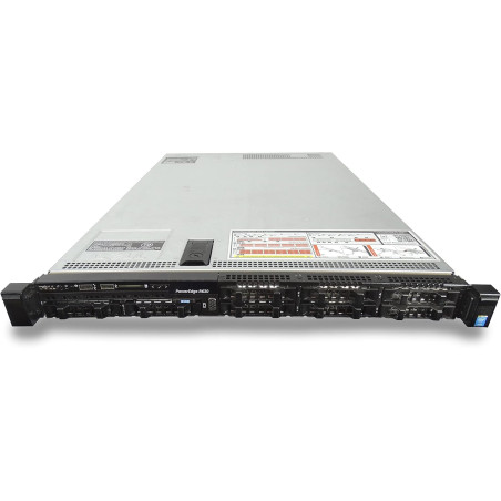 Serveur rack Dell R630 | 8x SFF | 2 x Xeon 12-Core E5-2678 V3 | 256 Go RAM DDR4 | 2 x 480 Go SSD | H730 Ctrl | 4 x LAN 1000 | 2 