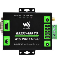 Waveshare Industrial Grade Serial Server RS232/485 to WiFi and Ethernet, Modbus/MQTT Gateway, Metal Case, Support Wall Mount and