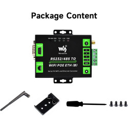 Waveshare Industrial Grade Serial Server RS232/485 to WiFi and Ethernet, Modbus/MQTT Gateway, Metal Case, Support Wall Mount and