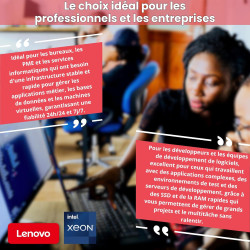 Lenovo ThinkSystem ST50 Serveur - Intel Xeon E-2224G CPU, 16 Go ECC RAM, SSD 2 × 1 to, Win Server 2025 Standard (Reconditionné)
