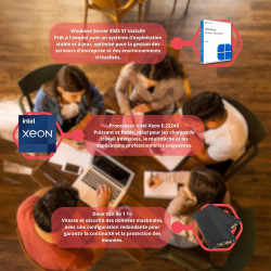 Lenovo ThinkSystem ST50 Serveur - Intel Xeon E-2224G CPU, 16 Go ECC RAM, SSD 2 × 1 to, Win Server 2025 Standard (Reconditionné)