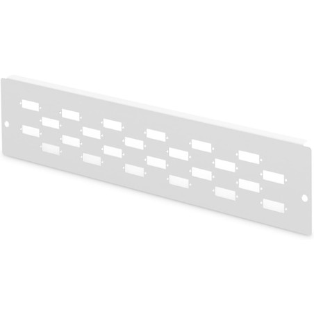 DIGITUS Plaque d'adaptation pour DN-96800M-2-12x coupleurs SC-Duplex, LC-Quad - Convient à l'Unibox Fibre Optique - Gris