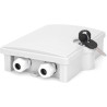DIGITUS Boîtier de Distribution FTTH extérieur - pour 2X SC/Simplex ou 2X LC/Duplex - Classe de Protection IP65-2 entrées de câb