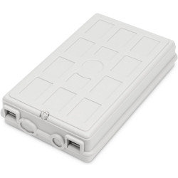 DIGITUS Boîtier de Distribution Fibre Optique - 8X SC Simplex ou 8X LC Duplex - Classe de Protection IP44 - pour l'extérieur ou 