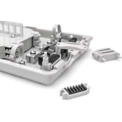 DIGITUS Boîtier de Distribution Fibre Optique - 8X SC Simplex ou 8X LC Duplex - Classe de Protection IP44 - pour l'extérieur ou 