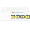 DIGITUS DN-931094 – Boîtier FTTH/FTTX – 4X SC Simplex (SX) coupleur – Montage Mural & DIN Rail Montage sur Rail DIN – Cassette d