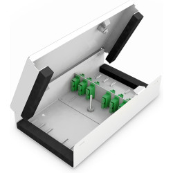 DIGITUS FO Unibox - pour jusqu'à 24 Fibres optiques - Non équipé - Montage Mural - verrouillable - Classe de Protection IP20 - G